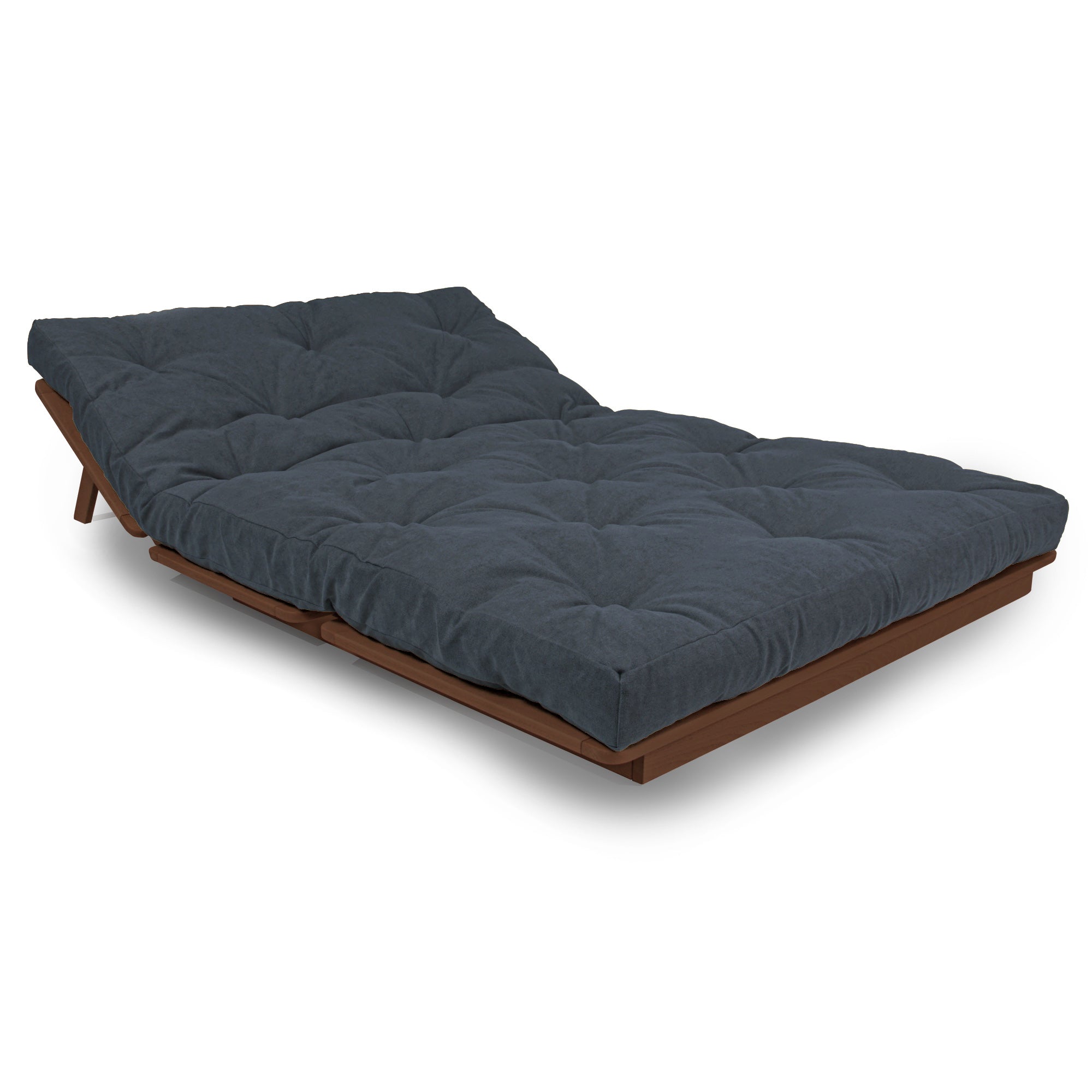 LAYTI-140 Futon-Stuhl, Buchenholz, Walnussfarbe