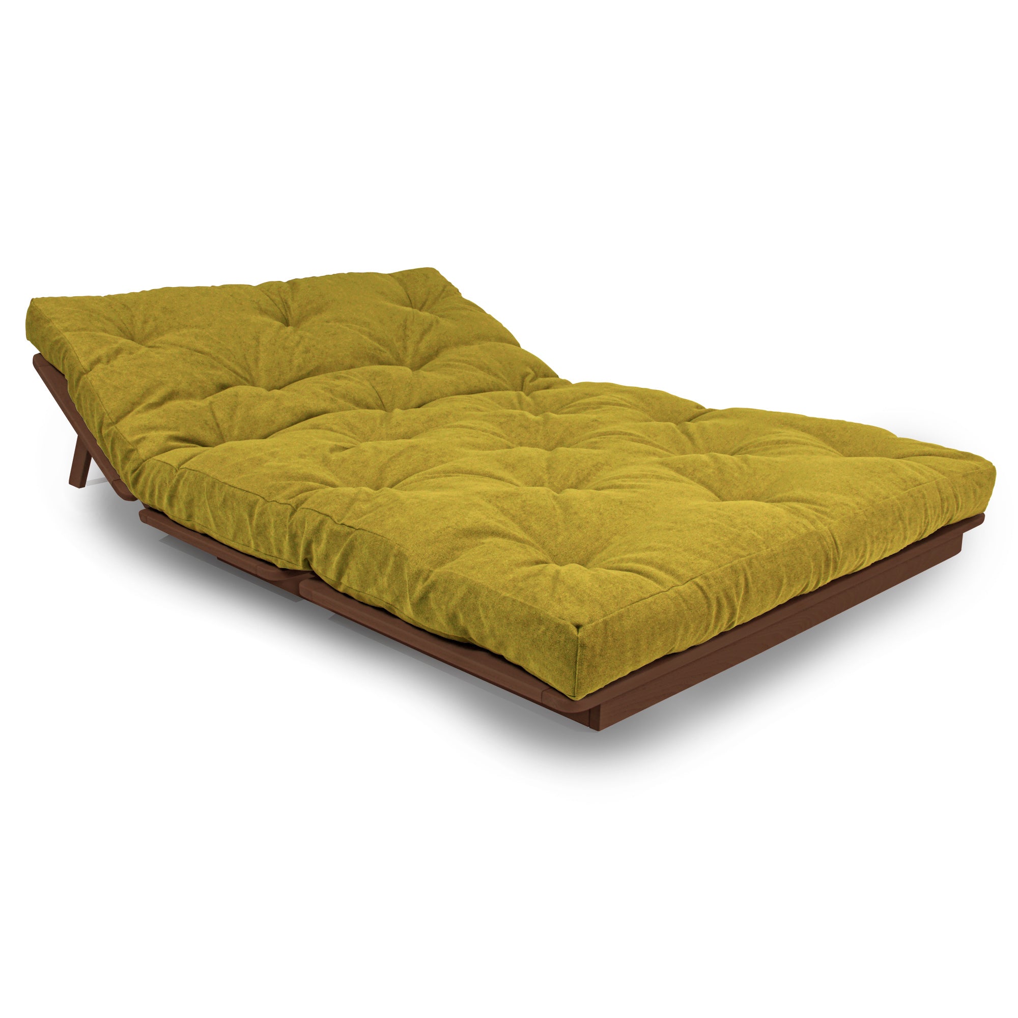 LAYTI-140 Futon-Stuhl, Buchenholz, Walnussfarbe