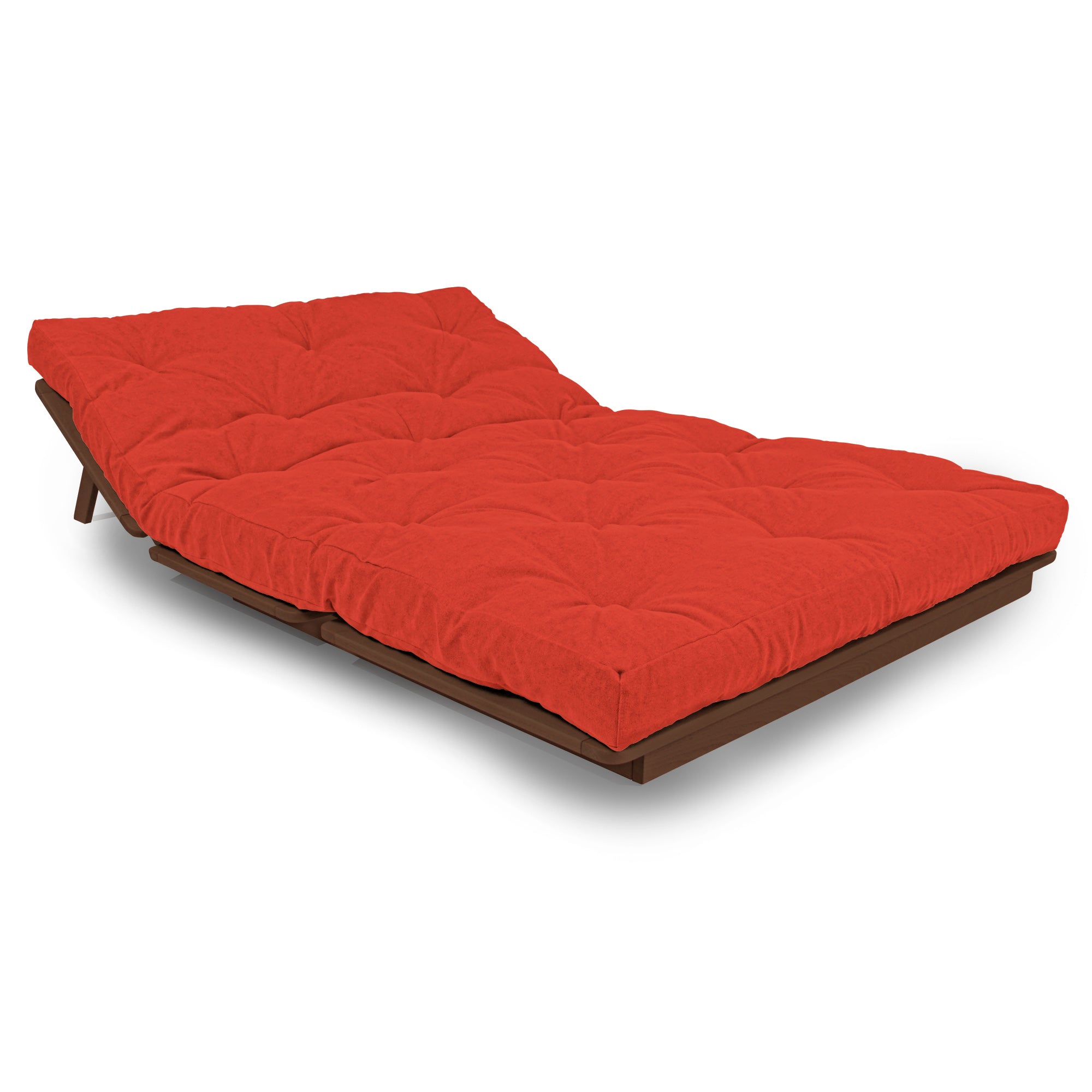 LAYTI-140 Futon-Stuhl, Buchenholz, Walnussfarbe