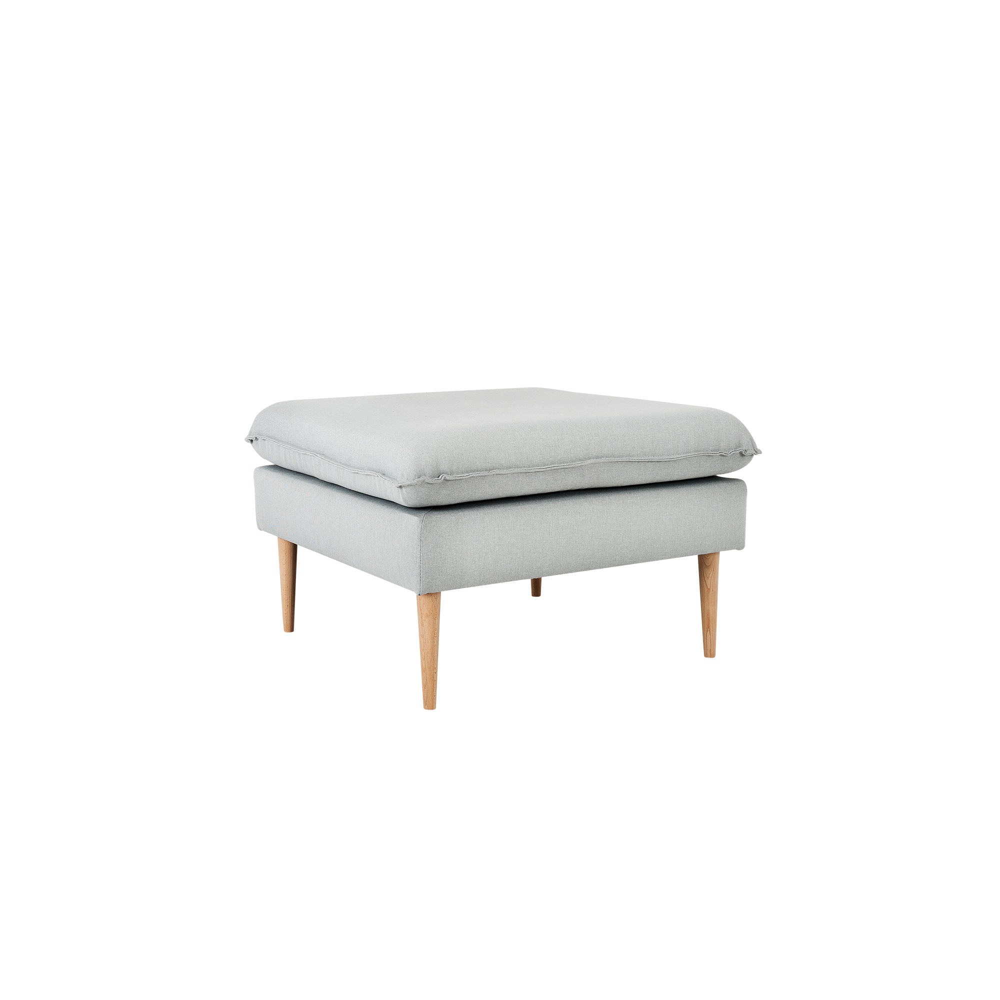 POSH WOOD Pouffe upholstery colour grey front view