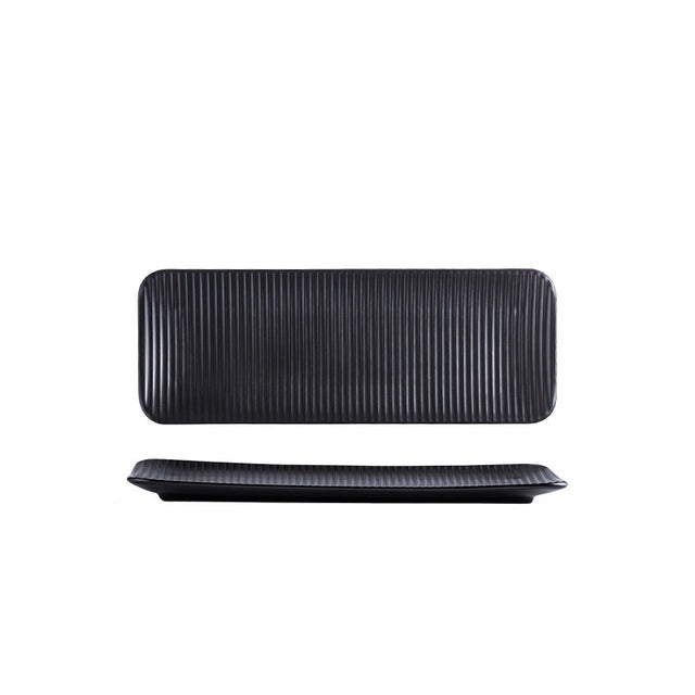 Langer rechteckiger Sushi-Teller aus nordischer Keramik