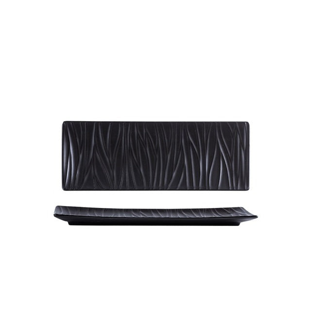 Langer rechteckiger Sushi-Teller aus nordischer Keramik