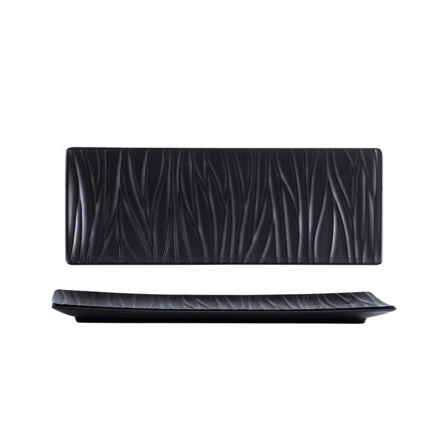 Langer rechteckiger Sushi-Teller aus nordischer Keramik