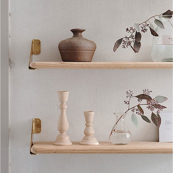 Retro Kerzenhalter aus natürlichem Holz