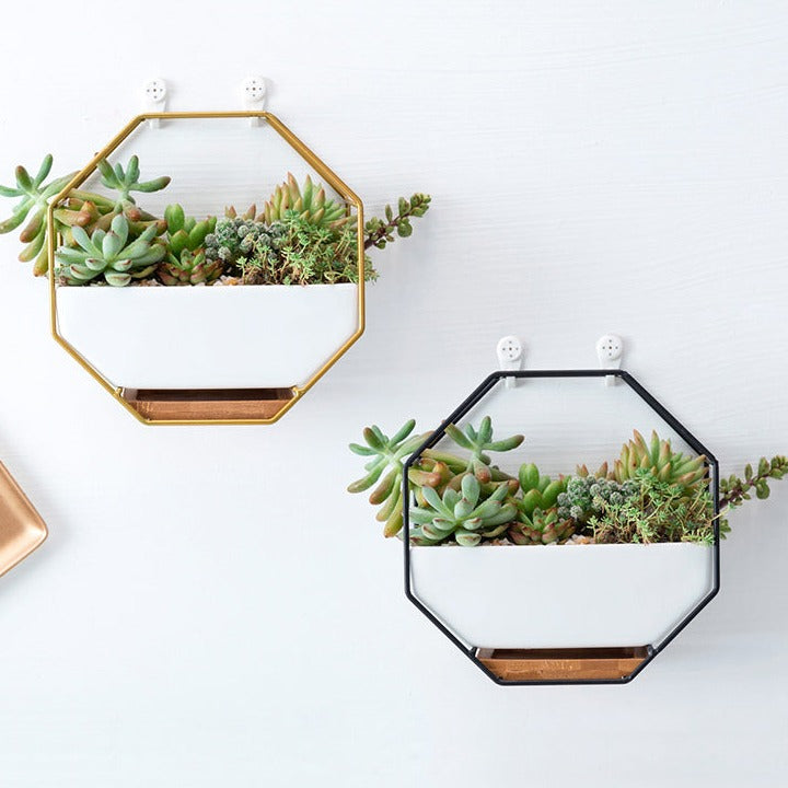 Einfacher achteckiger geometrischer Wandbehang aus Keramik