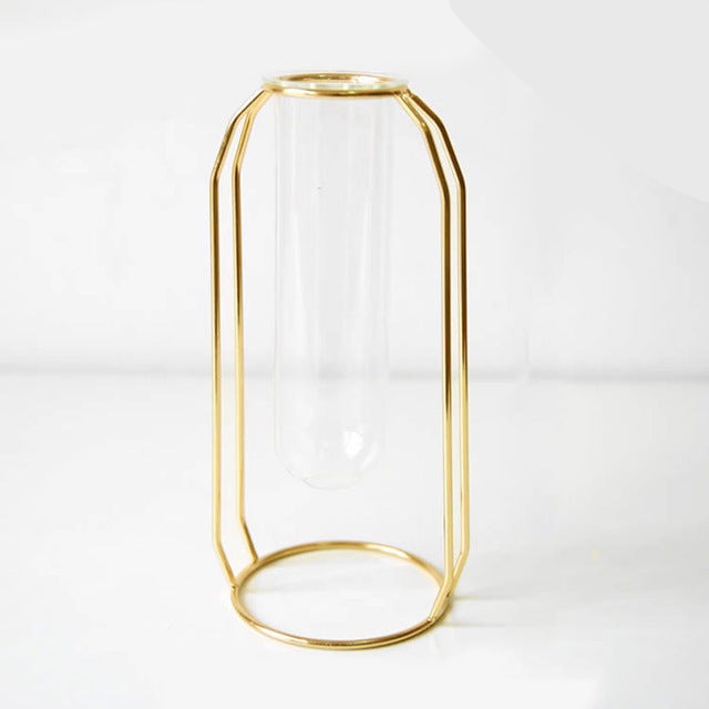 Hydroponische Vase für Wohnkultur mit Eisenhalter