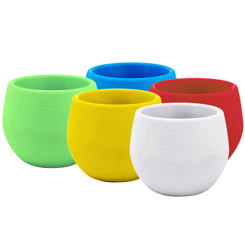 Bunte Mini-Blumentöpfe