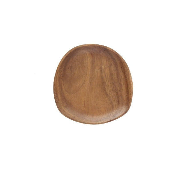 Unregelmäßige ovale Tabletts aus massivem Holz, Akazie aus ganzem Holz