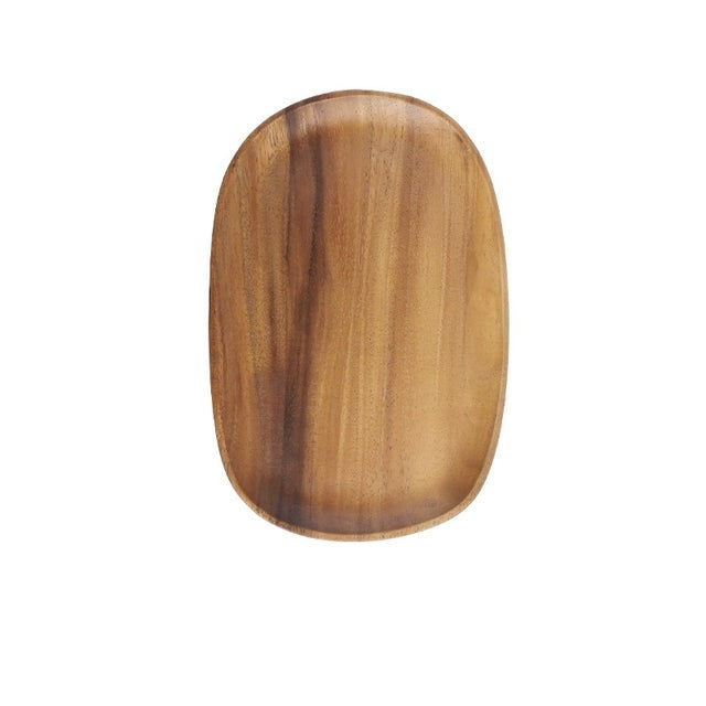Unregelmäßige ovale Tabletts aus massivem Holz, Akazie aus ganzem Holz
