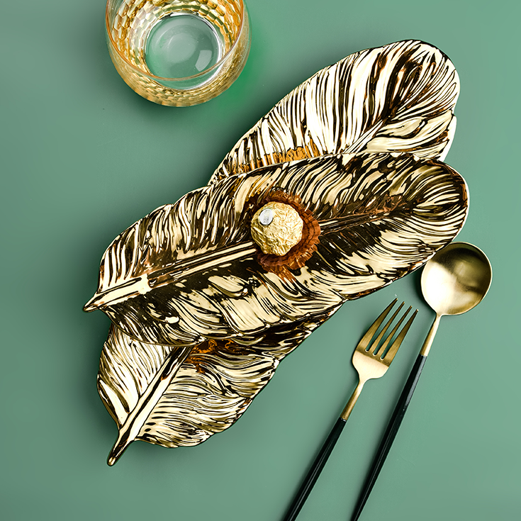 Luxus-Keramik-Teller in Federform