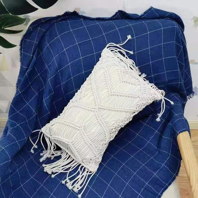 MACRAME HANDMADE Kissenbezüge aus Baumwollgarn