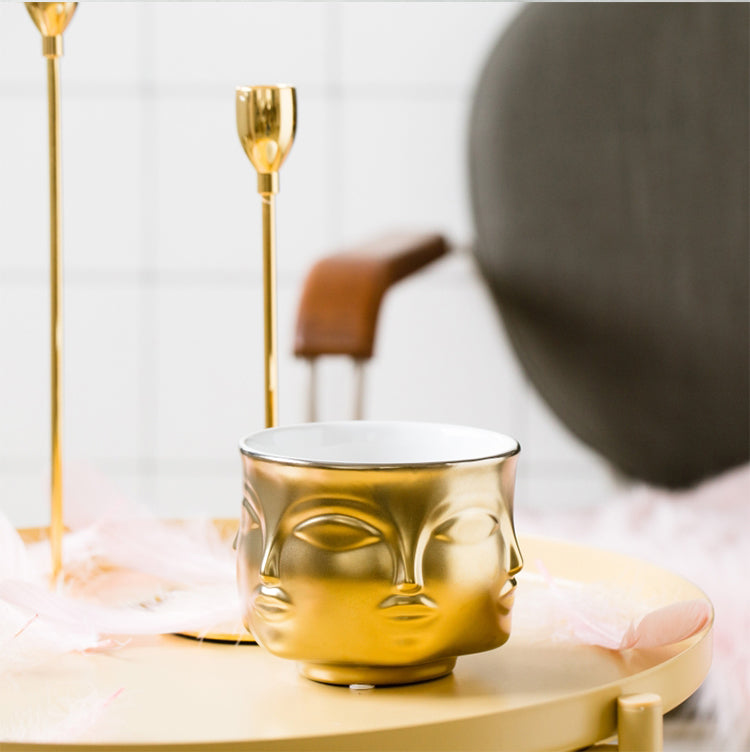 Keramik Gesicht Design Blumentopf im nordischen Stil