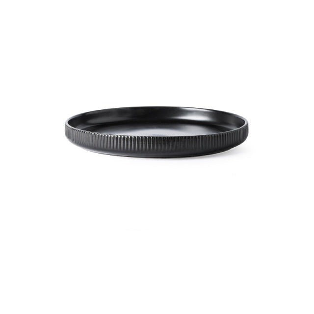 Kreative glasierte Keramikteller im japanischen Streifenmuster