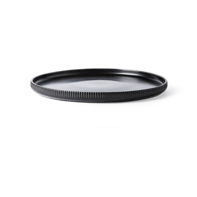 Kreative glasierte Keramikteller im japanischen Streifenmuster