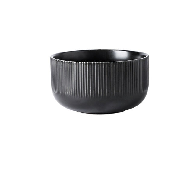 Kreative glasierte Keramikteller im japanischen Streifenmuster