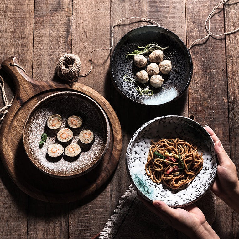 Hochwertige strukturierte Keramikplatte in Sonderform