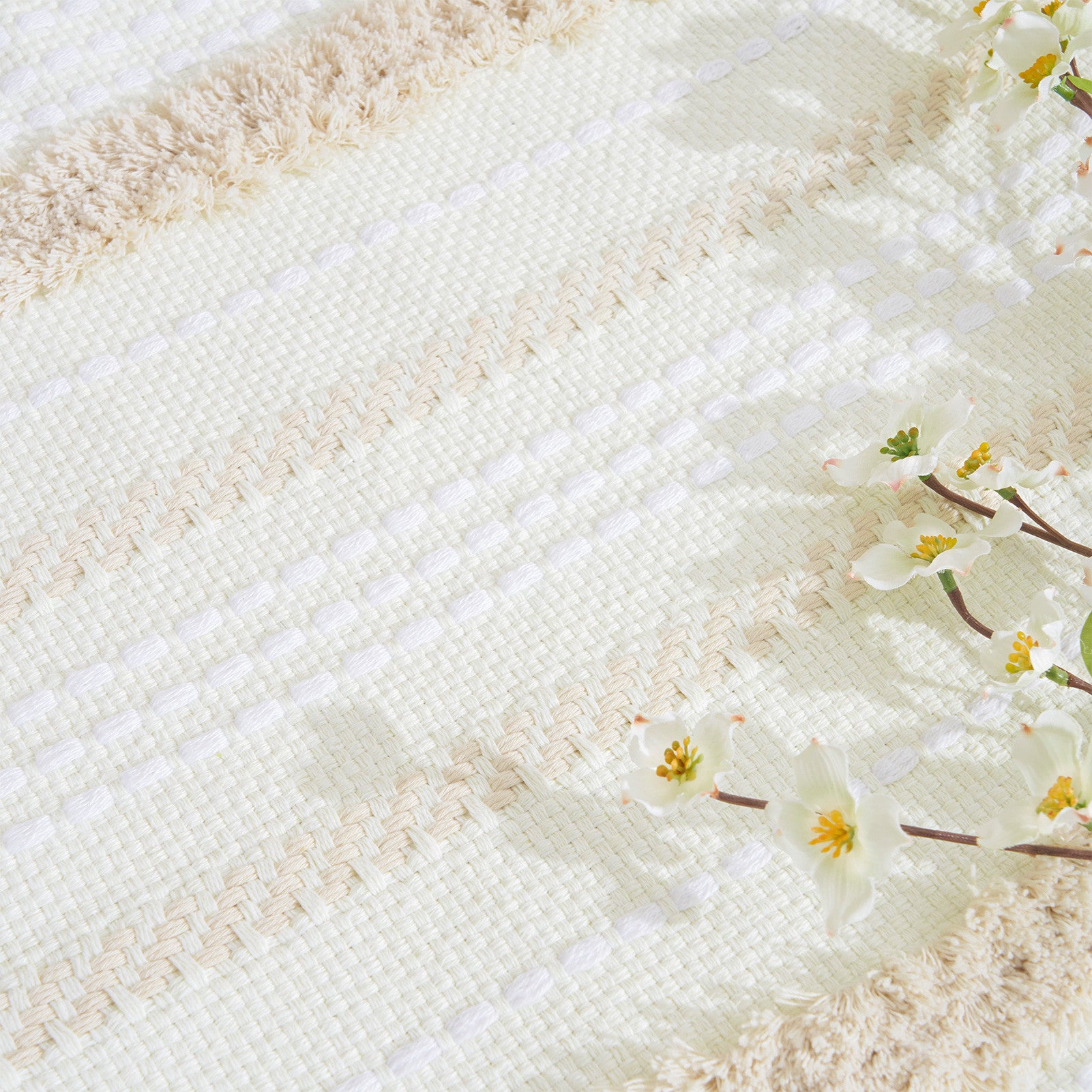 COTTON LINEN Kissenbezug mit Quasten