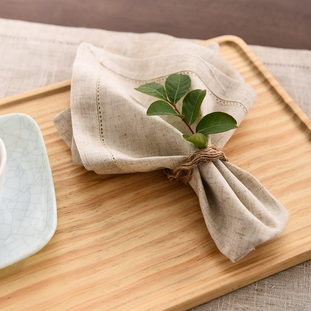 Leinen-Dinner-Set mit Servietten