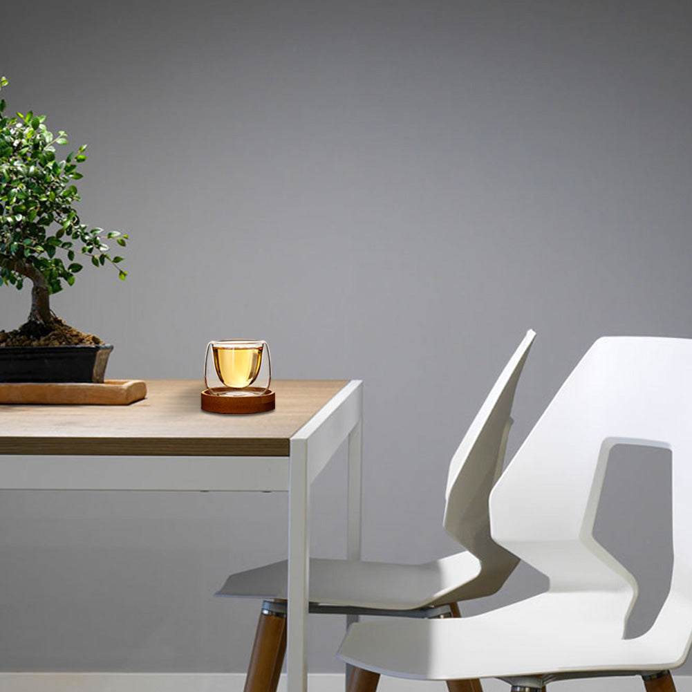 Hitzebeständiger Doppelwand-Glasbecher