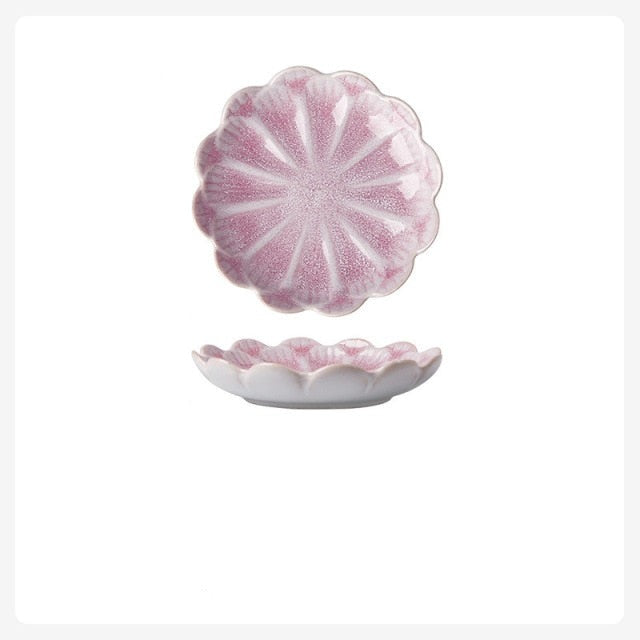 Keramikteller Blumenform