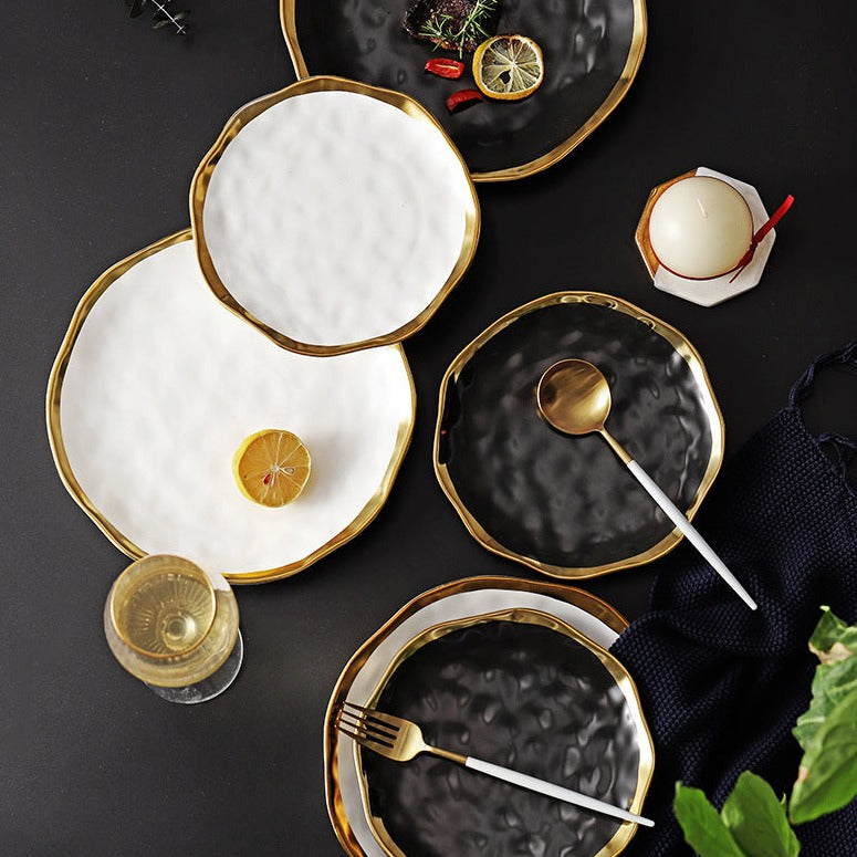 Nordischer Keramikteller Obstsalat Dessert