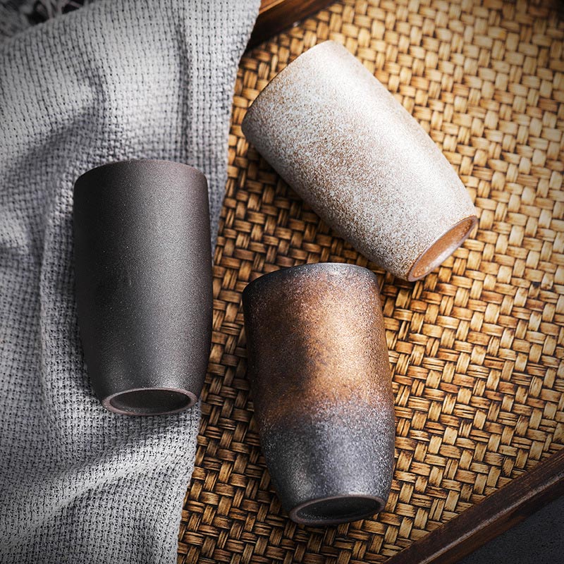 Vintage japanische Retro Teetassen Steinzeug