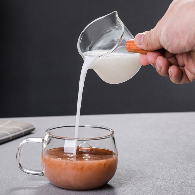 Hitzebeständiger Espresso-Messbecher aus Glas