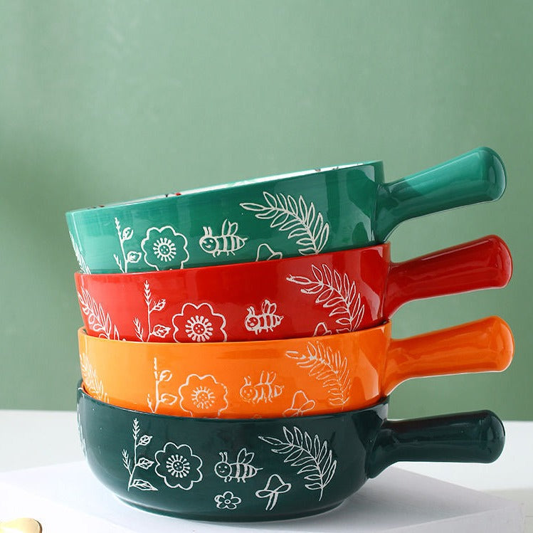 Ein-Griff-Keramik-Schale