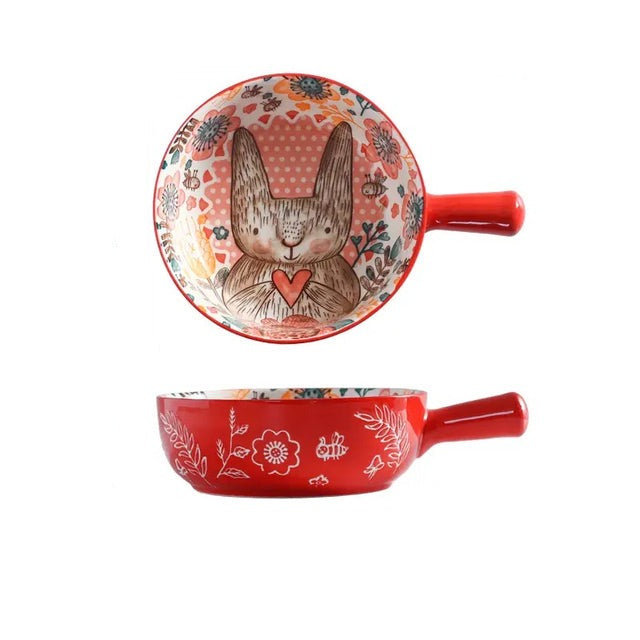 Ein-Griff-Keramik-Schale