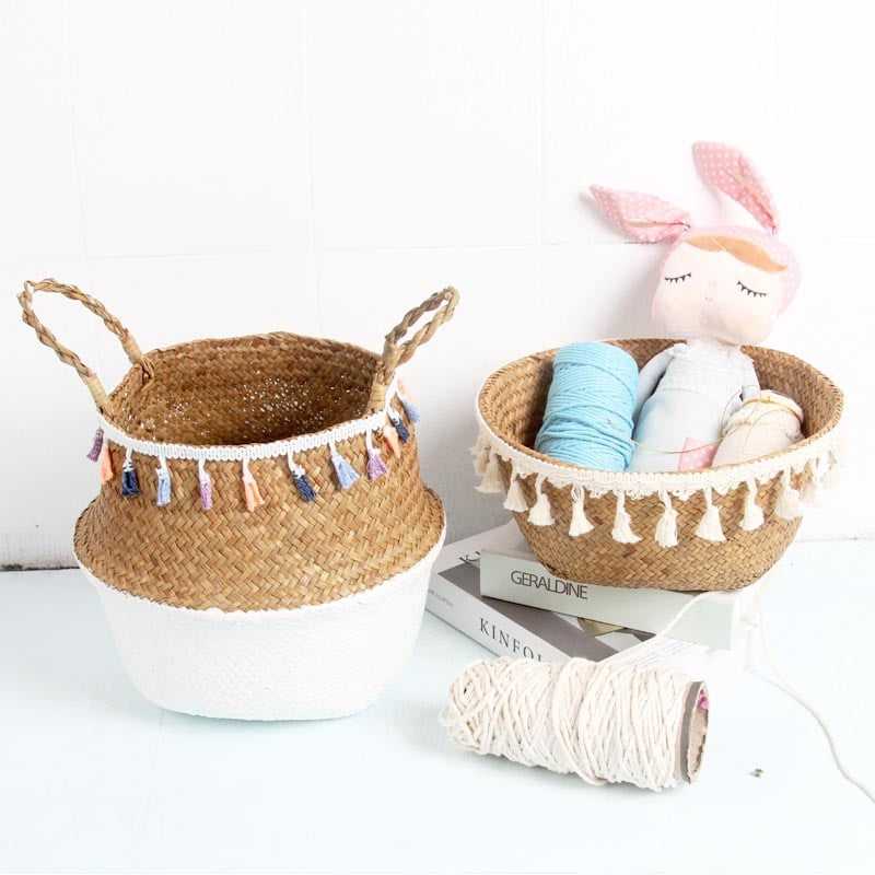 Geflochtene Aufbewahrungskorbpflanze