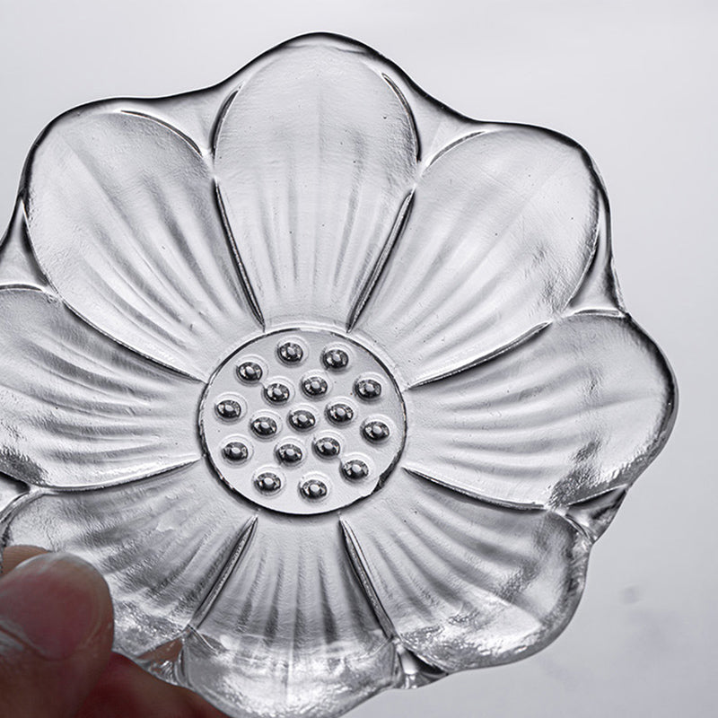 Handgefertigte Teetasse aus verdicktem Glas im japanischen Stil