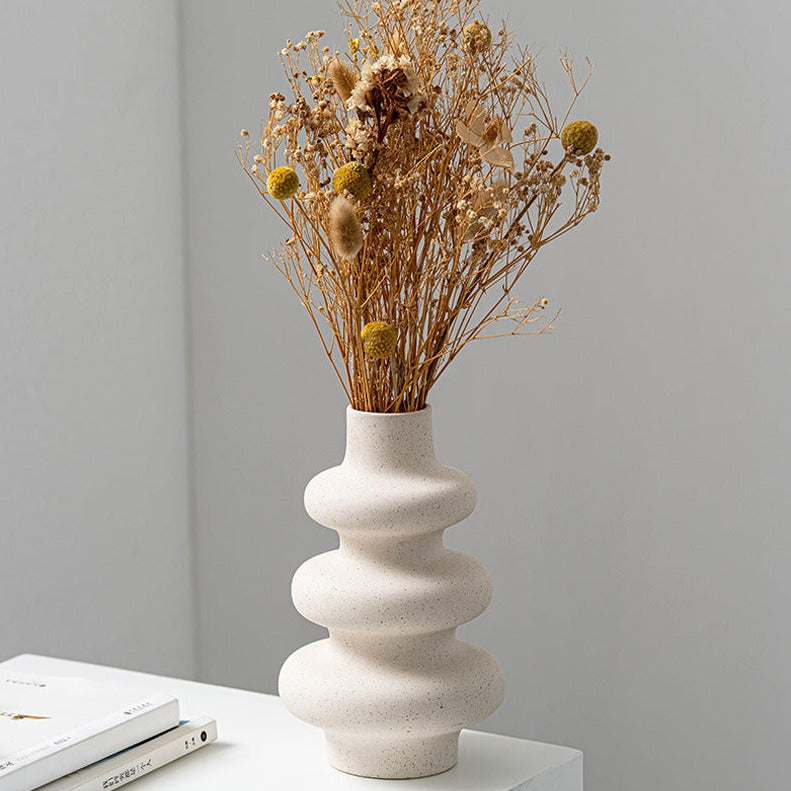 Nordische Keramik Vase Cozy Beige