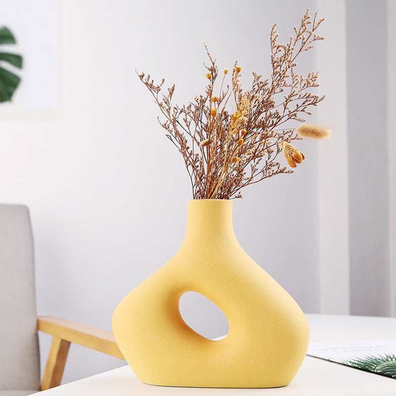 Nordic Frosted Keramik Blumenvase