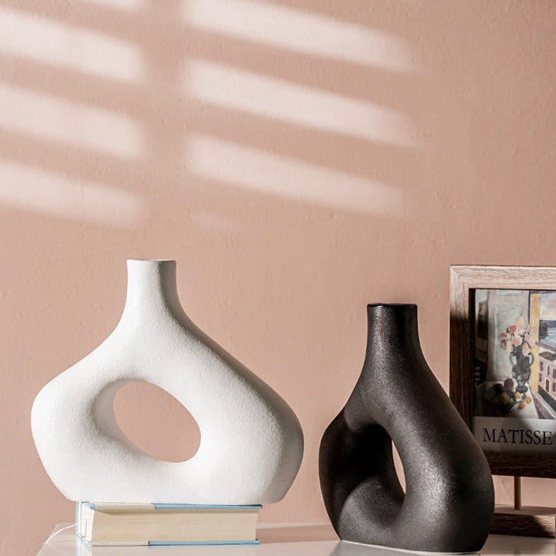 Nordic Frosted Keramik Blumenvase