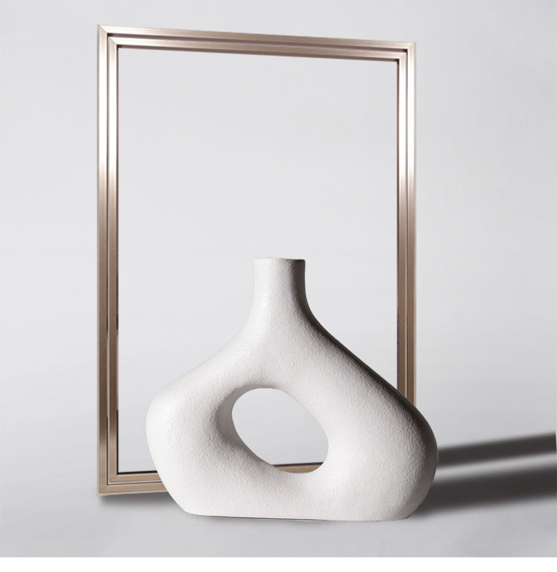 Nordic Frosted Keramik Blumenvase