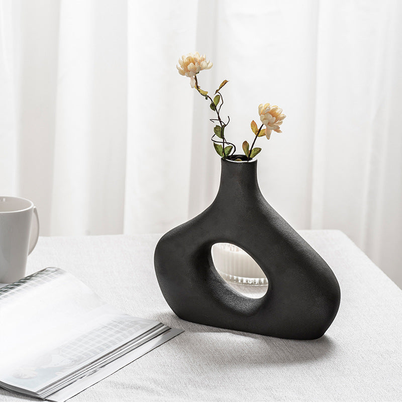Nordic Frosted Keramik Blumenvase
