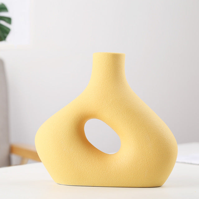 Nordic Frosted Keramik Blumenvase