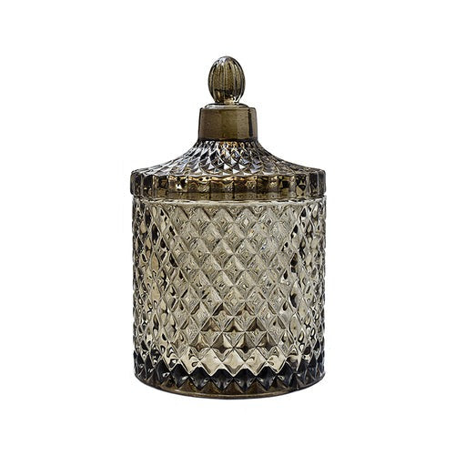 Retro-Aufbewahrung aus grünem Glas im nordischen Stil