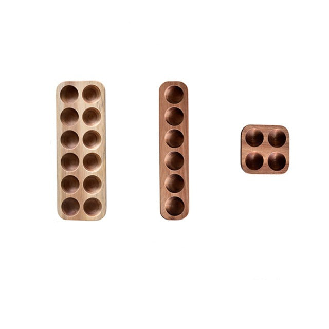 Doppelreihige Eieraufbewahrung aus Holz im japanischen Stil