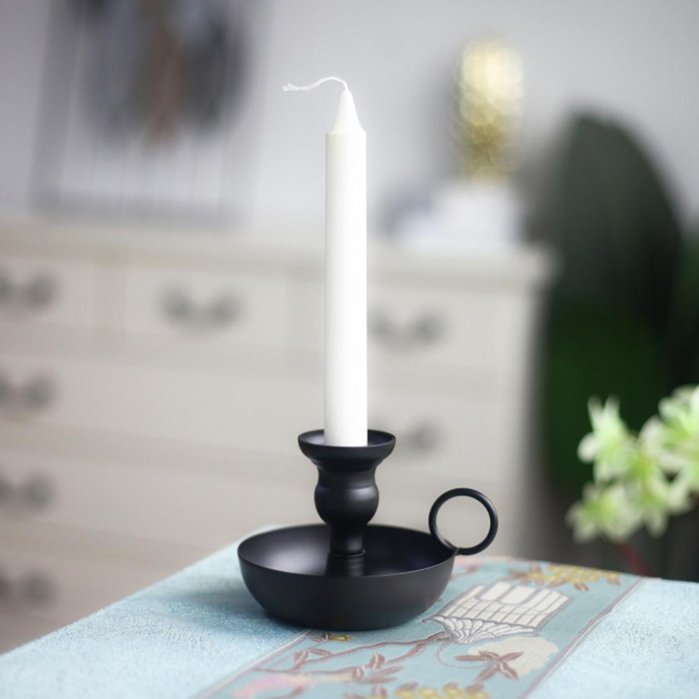 Eisen Vintage schwarz Kerzenhalter