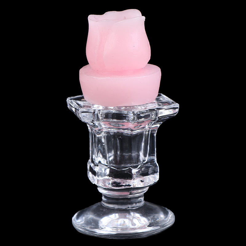 Transparenter Kristallglas-Kerzenständer