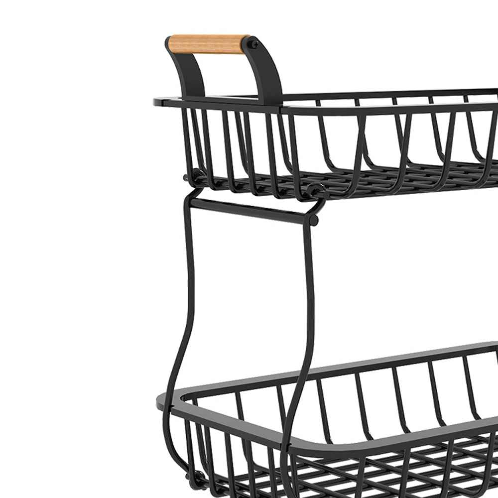 2 Etagen Metall Obstkorb