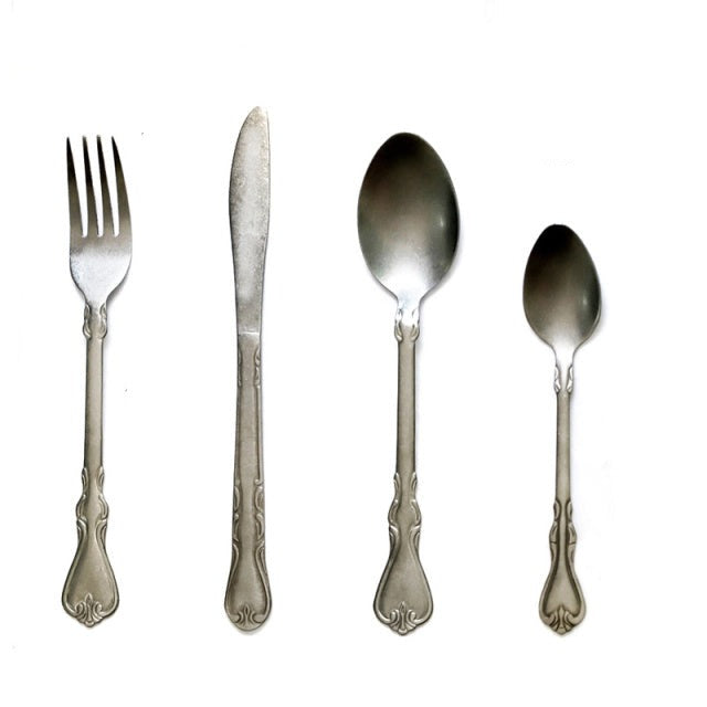 Retro-Geschirr-Set aus Edelstahl