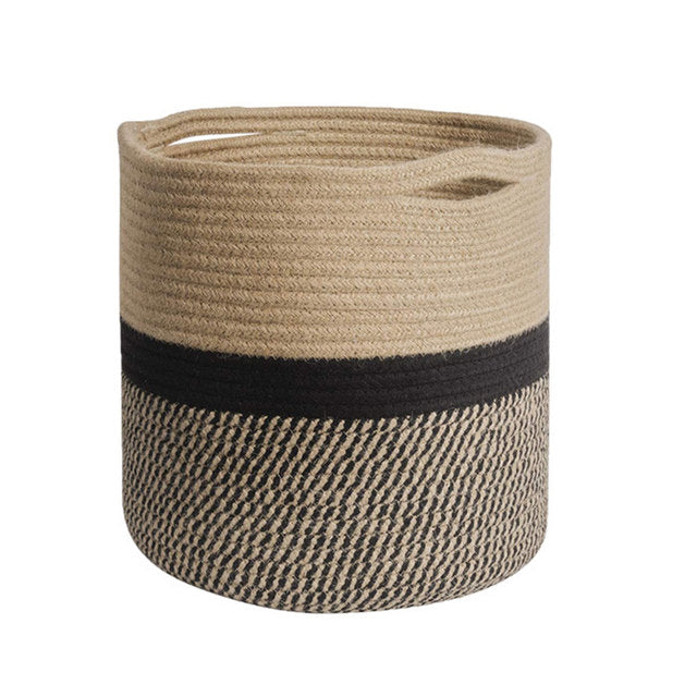 Runder Erntekorb, dekorativ gewebt