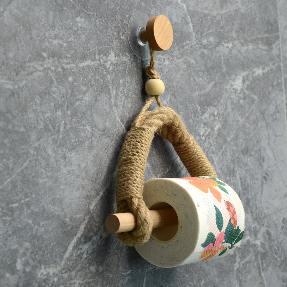 Antiker Handtuchhalter aus Seil