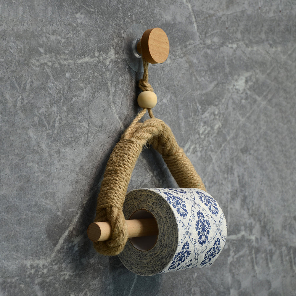 Antiker Handtuchhalter aus Seil