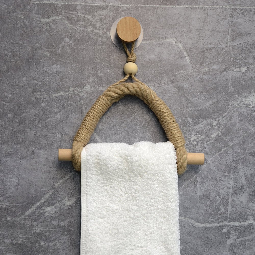 Antiker Handtuchhalter aus Seil