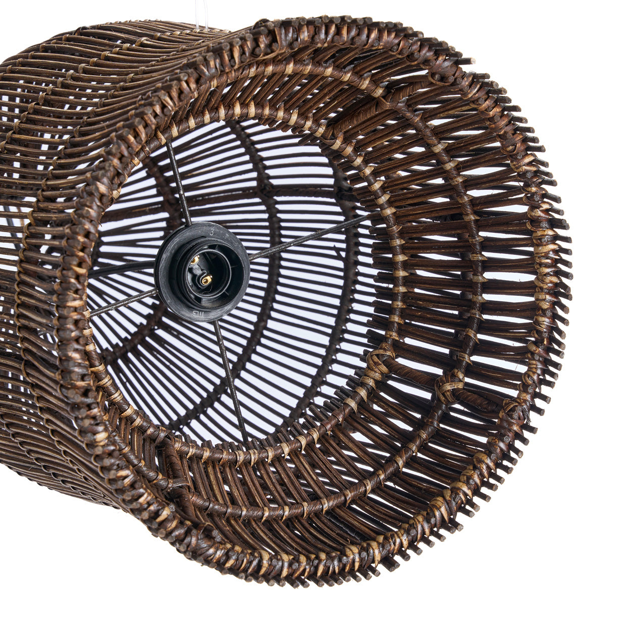 Wicker pendant with on a white background