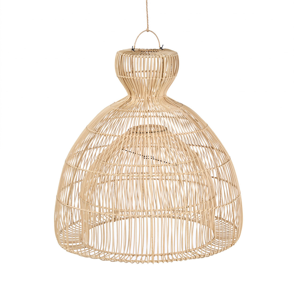 The Matcha Whisk Pendant - Natural - L on a white background