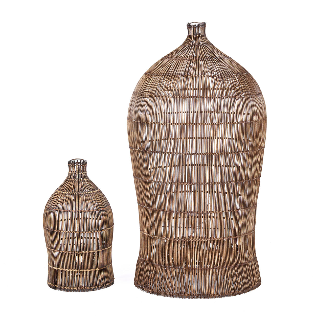 The Woven Bell Pendant - Dark Walnut S and XL Sizes